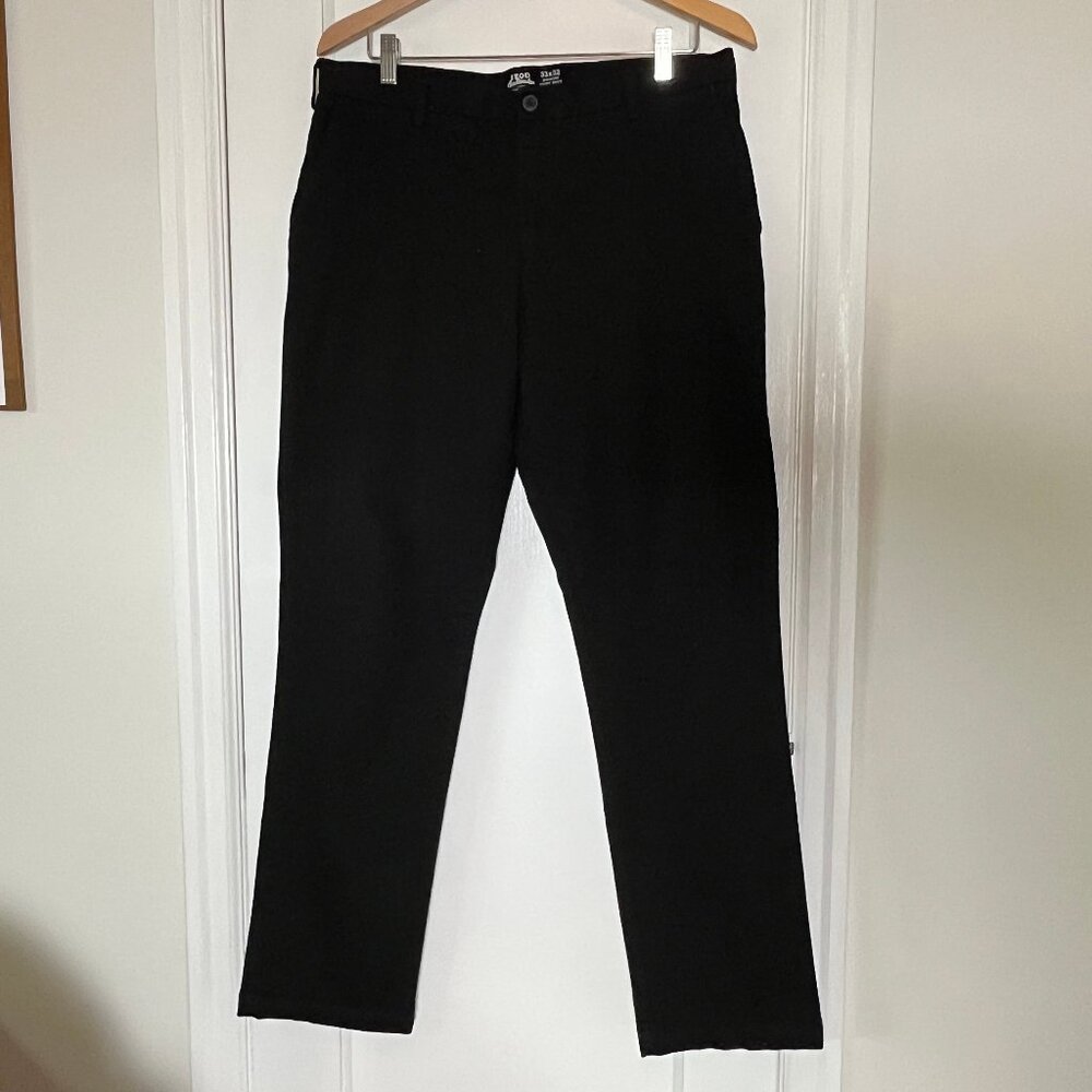 IZOD Pants Regular Fit Chino Stretch Size 33x32 Straight